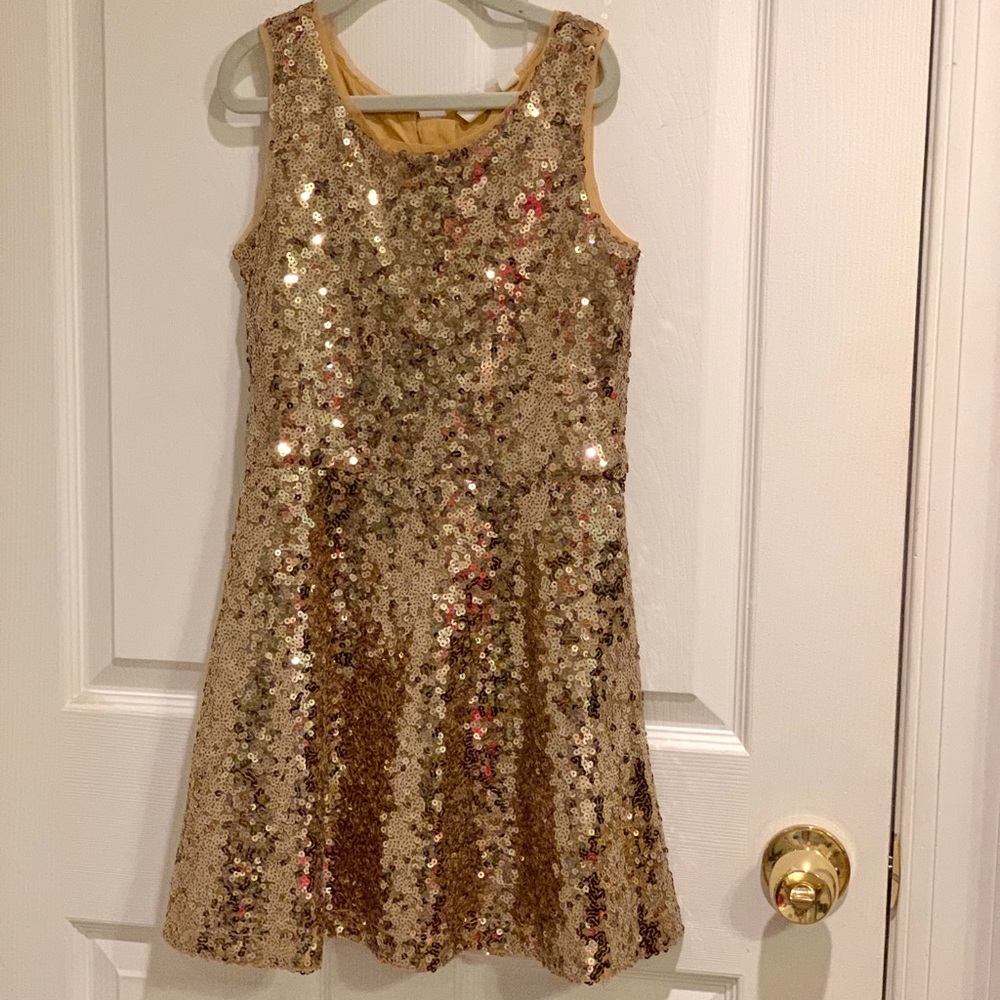 Gap sequin gold dress